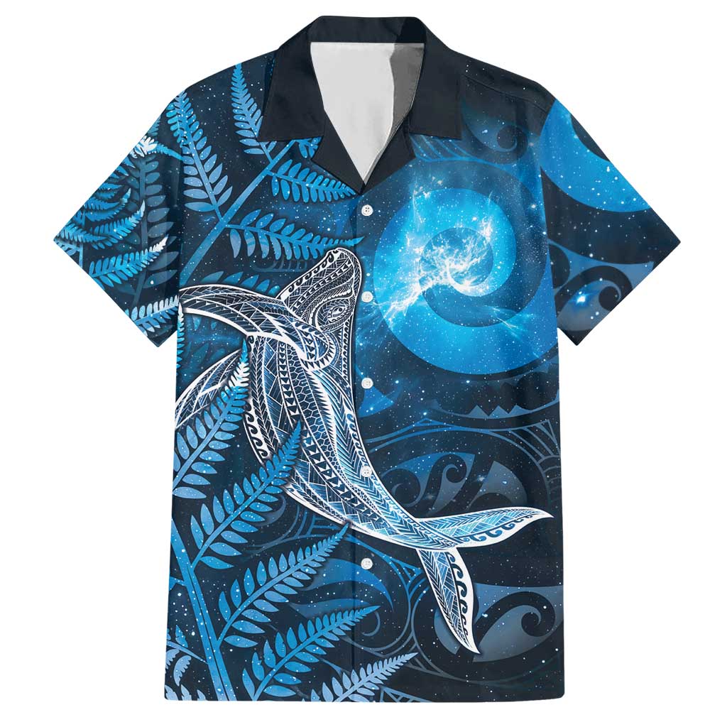 New Zealand Matariki Hawaiian Shirt Maori Koru With Humpback Whale Blue LT05 Blue - Polynesian Pride