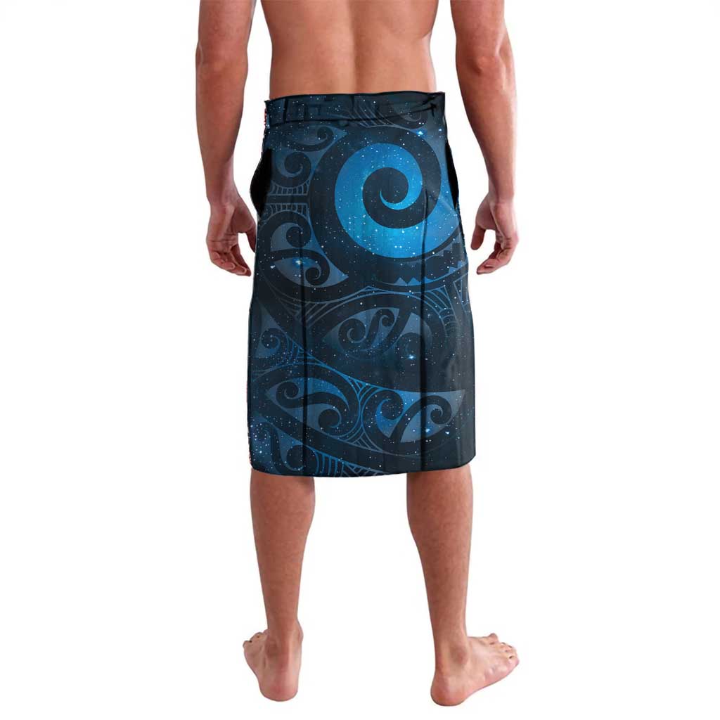 New Zealand Matariki Lavalava Maori Koru With Humpback Whale Blue LT05 - Polynesian Pride
