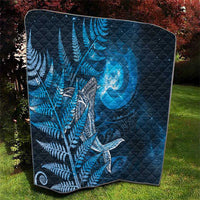 New Zealand Matariki Quilt Maori Koru With Humpback Whale Blue LT05 - Polynesian Pride
