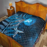New Zealand Matariki Quilt Maori Koru With Humpback Whale Blue LT05 - Polynesian Pride