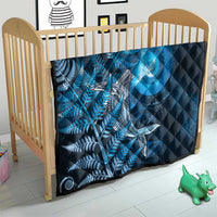 New Zealand Matariki Quilt Maori Koru With Humpback Whale Blue LT05 - Polynesian Pride