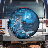 New Zealand Matariki Spare Tire Cover Maori Koru With Humpback Whale Blue