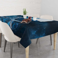 New Zealand Matariki Tablecloth Maori Koru With Humpback Whale Blue LT05 - Polynesian Pride