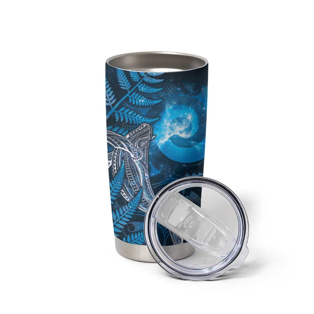 New Zealand Matariki Tumbler Cup Maori Koru With Humpback Whale Blue LT05 - Polynesian Pride
