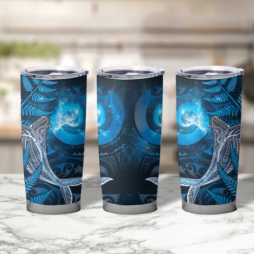 New Zealand Matariki Tumbler Cup Maori Koru With Humpback Whale Blue LT05 - Polynesian Pride