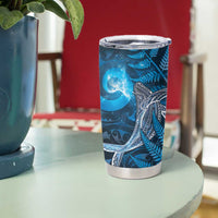 New Zealand Matariki Tumbler Cup Maori Koru With Humpback Whale Blue LT05 - Polynesian Pride