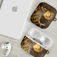 New Zealand Matariki AirPods Case Maori Koru With Humpback Whale Gold LT05 - Polynesian Pride