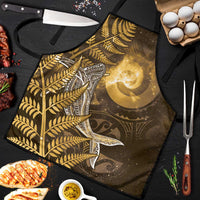 New Zealand Matariki Apron Maori Koru With Humpback Whale Gold LT05 Gold - Polynesian Pride