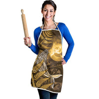New Zealand Matariki Apron Maori Koru With Humpback Whale Gold LT05 - Polynesian Pride