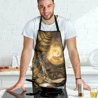 New Zealand Matariki Apron Maori Koru With Humpback Whale Gold LT05 - Polynesian Pride