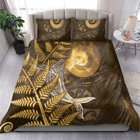 New Zealand Matariki Bedding Set Maori Koru With Humpback Whale Gold LT05 - Polynesian Pride