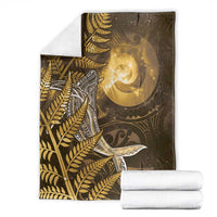 New Zealand Matariki Blanket Maori Koru With Humpback Whale Gold LT05 - Polynesian Pride