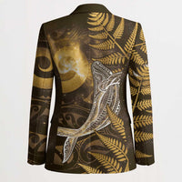 New Zealand Matariki Blazer Maori Koru With Humpback Whale Gold LT05 - Polynesian Pride