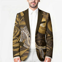 New Zealand Matariki Blazer Maori Koru With Humpback Whale Gold LT05 - Polynesian Pride