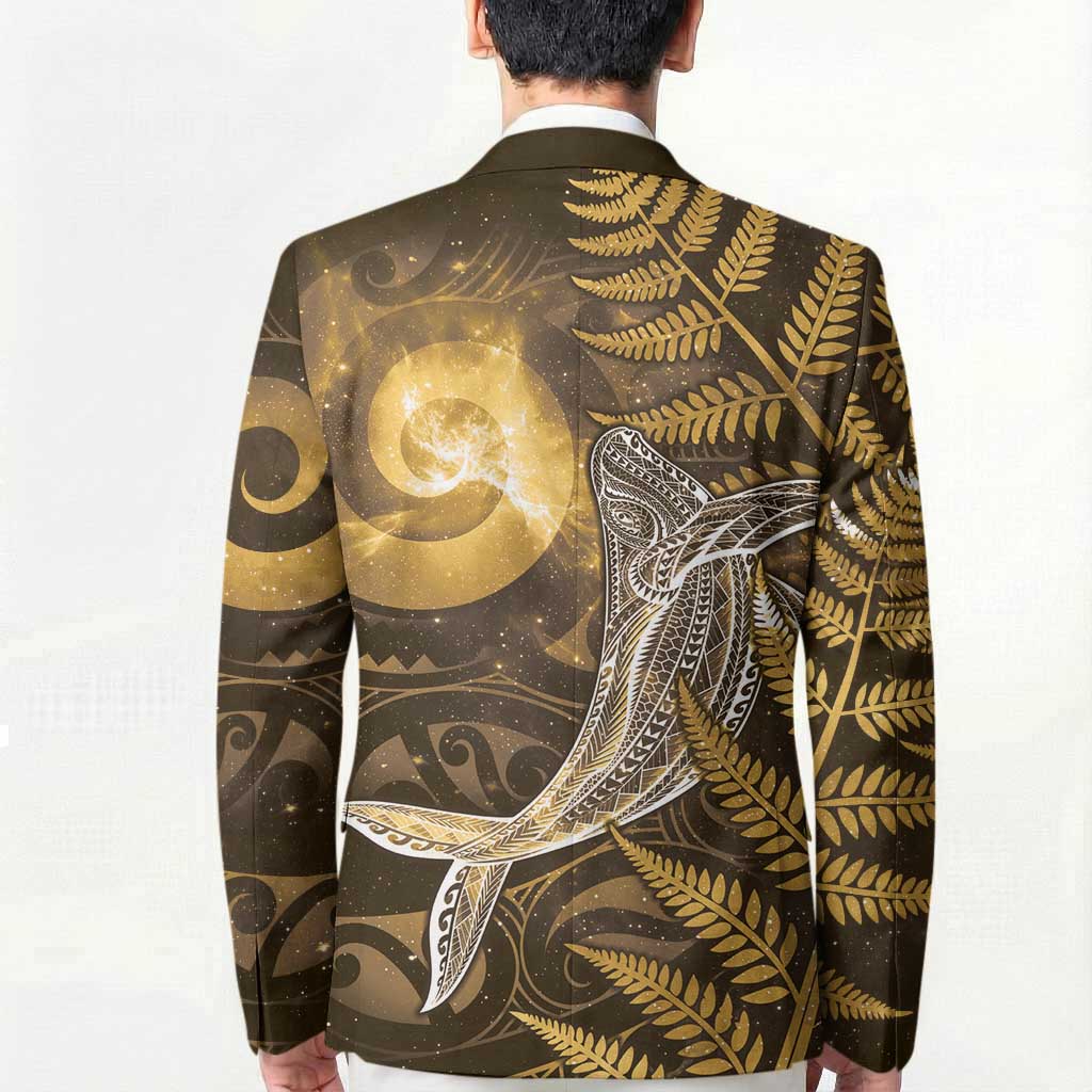 New Zealand Matariki Blazer Maori Koru With Humpback Whale Gold LT05 - Polynesian Pride