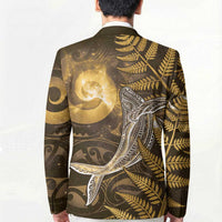 New Zealand Matariki Blazer Maori Koru With Humpback Whale Gold LT05 - Polynesian Pride