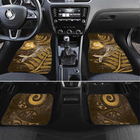 New Zealand Matariki Car Mats Maori Koru With Humpback Whale Gold LT05 Set 4pcs Gold - Polynesian Pride