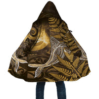 New Zealand Matariki Cloak Maori Koru With Humpback Whale Gold LT05 Unisex Gold - Polynesian Pride