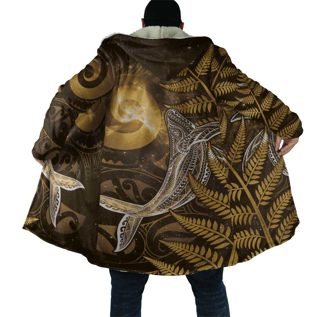 New Zealand Matariki Cloak Maori Koru With Humpback Whale Gold LT05 - Polynesian Pride