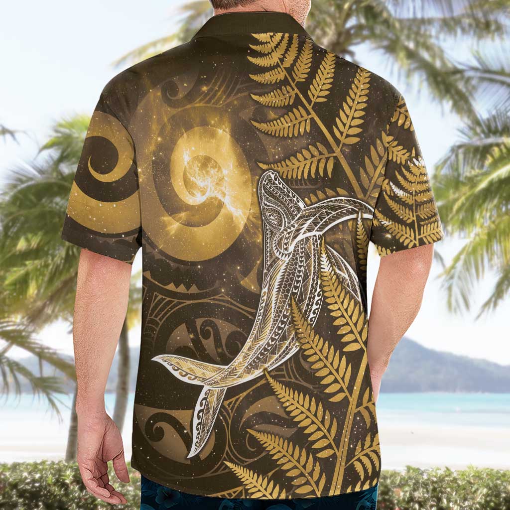 New Zealand Matariki Hawaiian Shirt Maori Koru With Humpback Whale Gold LT05 - Polynesian Pride