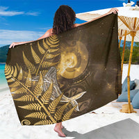 New Zealand Matariki Sarong Maori Koru With Humpback Whale Gold LT05 One Size 44 x 66 inches Gold - Polynesian Pride