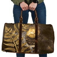 New Zealand Matariki Travel Bag Maori Koru With Humpback Whale Gold LT05 Gold - Polynesian Pride