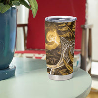 New Zealand Matariki Tumbler Cup Maori Koru With Humpback Whale Gold LT05 - Polynesian Pride