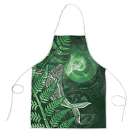 New Zealand Matariki Apron Maori Koru With Humpback Whale Green LT05 Green - Polynesian Pride
