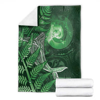 New Zealand Matariki Blanket Maori Koru With Humpback Whale Green