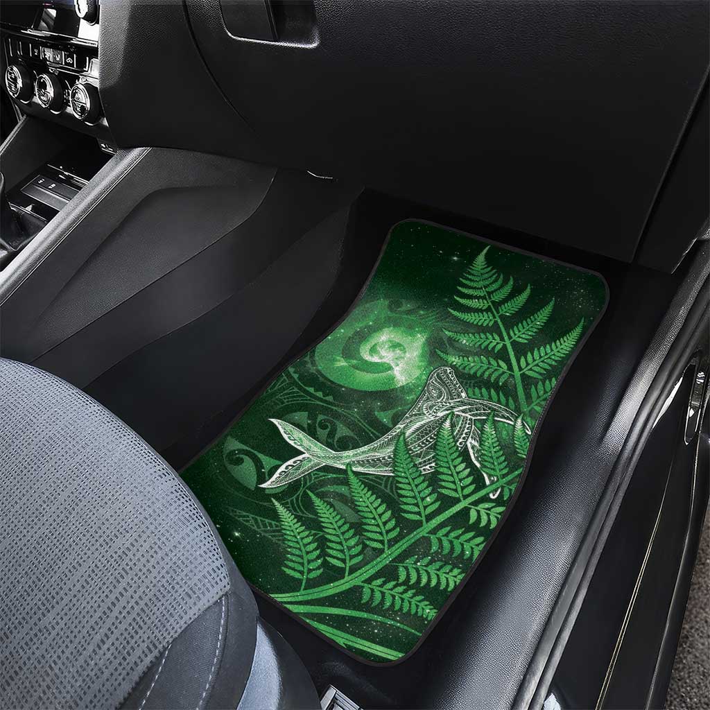 New Zealand Matariki Car Mats Maori Koru With Humpback Whale Green LT05 - Polynesian Pride