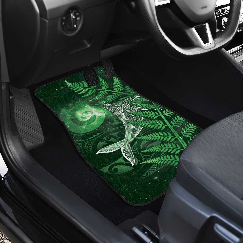 New Zealand Matariki Car Mats Maori Koru With Humpback Whale Green LT05 - Polynesian Pride