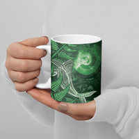 New Zealand Matariki Ceramic Mug Maori Koru With Humpback Whale Green LT05 - Polynesian Pride