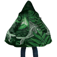 New Zealand Matariki Cloak Maori Koru With Humpback Whale Green LT05 Unisex Green - Polynesian Pride