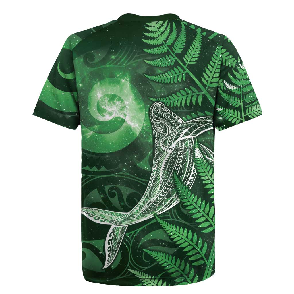 New Zealand Matariki Rugby Jersey Maori Koru With Humpback Whale Green LT05 - Polynesian Pride