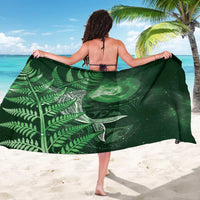 New Zealand Matariki Sarong Maori Koru With Humpback Whale Green LT05 - Polynesian Pride