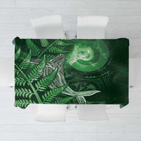 New Zealand Matariki Tablecloth Maori Koru With Humpback Whale Green LT05 Green - Polynesian Pride