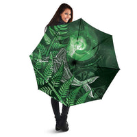 New Zealand Matariki Umbrella Maori Koru With Humpback Whale Green LT05 - Polynesian Pride