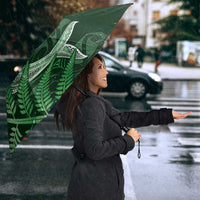 New Zealand Matariki Umbrella Maori Koru With Humpback Whale Green LT05 - Polynesian Pride
