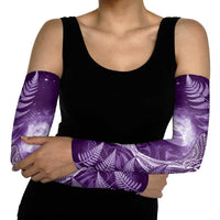 New Zealand Matariki Arm Sleeves Maori Koru With Humpback Whale Purple LT05 - Polynesian Pride