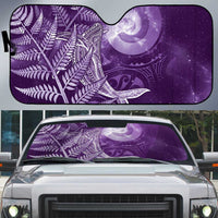 New Zealand Matariki Auto Sun Shade Maori Koru With Humpback Whale Purple LT05 Purple - Polynesian Pride