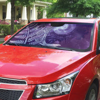 New Zealand Matariki Auto Sun Shade Maori Koru With Humpback Whale Purple LT05 - Polynesian Pride