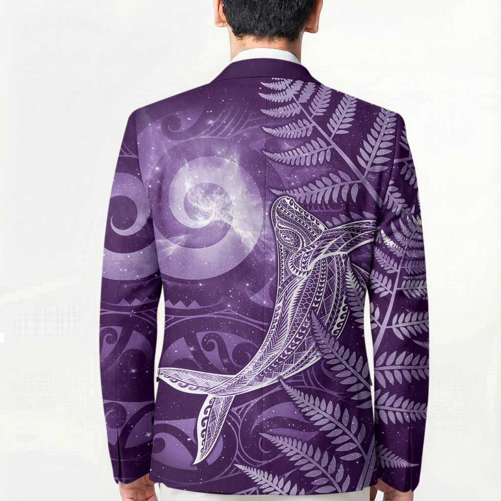 New Zealand Matariki Blazer Maori Koru With Humpback Whale Purple LT05 - Polynesian Pride