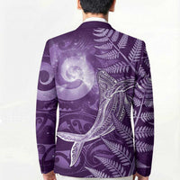 New Zealand Matariki Blazer Maori Koru With Humpback Whale Purple LT05 - Polynesian Pride