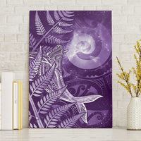New Zealand Matariki Canvas Wall Art Maori Koru With Humpback Whale Purple LT05 Without Frame Purple - Polynesian Pride