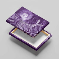 New Zealand Matariki Canvas Wall Art Maori Koru With Humpback Whale Purple LT05 - Polynesian Pride