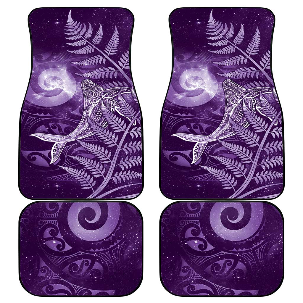 New Zealand Matariki Car Mats Maori Koru With Humpback Whale Purple LT05 - Polynesian Pride