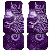 New Zealand Matariki Car Mats Maori Koru With Humpback Whale Purple LT05 - Polynesian Pride
