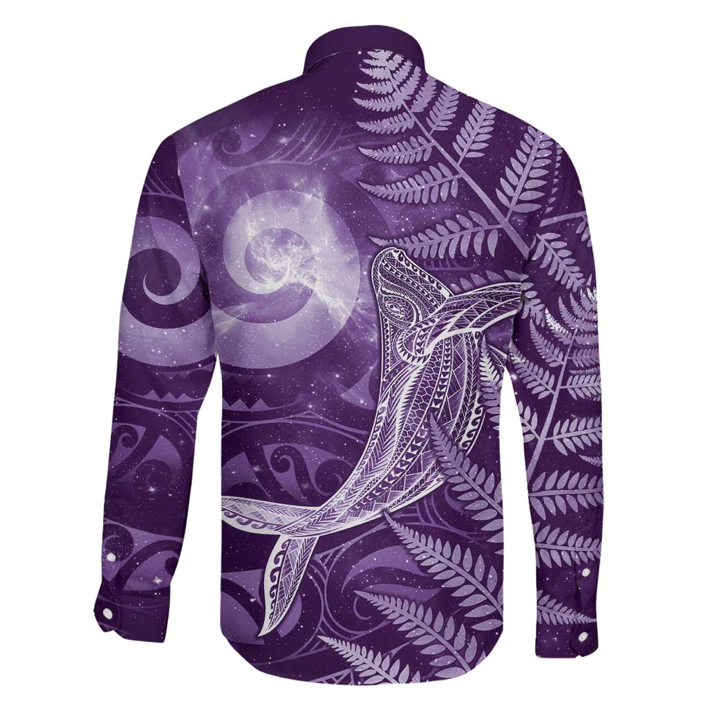 New Zealand Matariki Family Matching Mermaid Dress and Hawaiian Shirt Maori Koru With Humpback Whale Purple