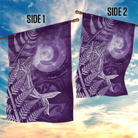 New Zealand Matariki Garden Flag Maori Koru With Humpback Whale Purple LT05 - Polynesian Pride
