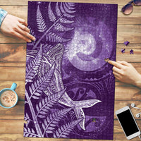 New Zealand Matariki Puzzle Maori Koru With Humpback Whale Purple LT05 Purple - Polynesian Pride